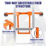 Stabilisateur d'échelle avec crochet de toit et rallonge murale, bras de support en acier lourd pour protection des gouttières, travaux de toiture et stabilisation de mur latéral, accessoire d'échelle pour peinture