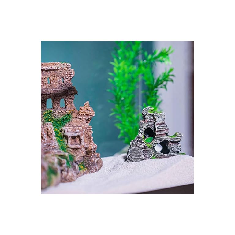 Aquatic Roman Colosseum Pillars Gladiators Aquarium Ornament