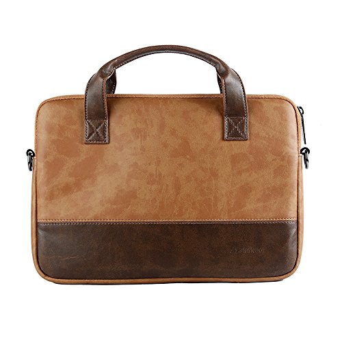 Image of Stuffcool Lush 14 inch inch Brown Laptop Bag | Sleeve Messenger Shoulder Bag for 13 inch-13.3 inch inch MacBook Pro, MacBook Air