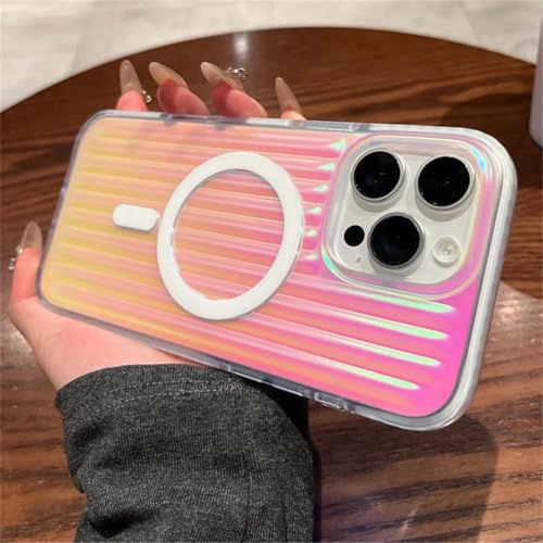 Coque iPhone 14 arc-en-ciel avec chargeur sans fil magique