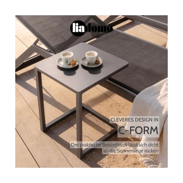 Sonnenliegen Set Scaro/Lido 3-teilig Anthrazit