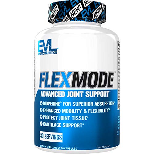 Evlution Nutrition Flex Mode, Advanced All-in-One Joint Support, Mobility and Pain Relief, Glucosamine, Chondroitin, Turmeric, MSM, Boswellia, Hyaluronic Acid (30 Servings)