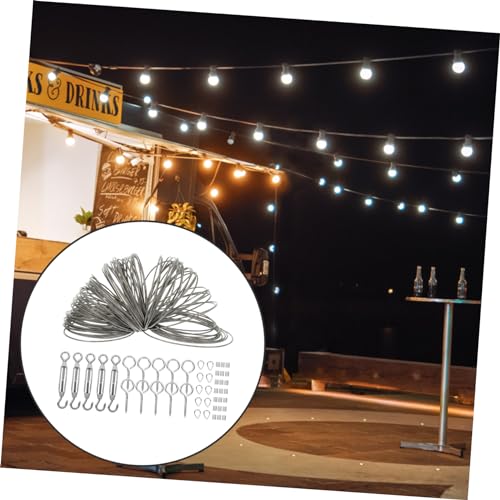 Juego de 1 sistema colgante para cables de acero inoxidable para instalación de luces de cuerda en techo, accesorios para jardín y uso doméstico miniatura 5
