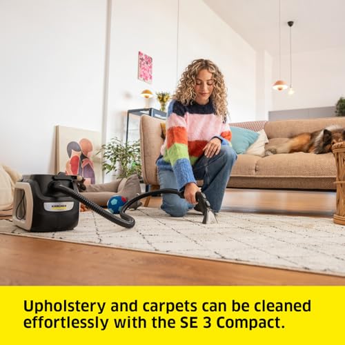 Kärcher SE 3 Compact Spot Cleaner, power: 500 W, fresh water tank: 1.7 l, area: 2.76 m2, weight: 4.1 kg, spray suction hose, upholstery spray extraction nozzle and crevice nozzle - Image 2