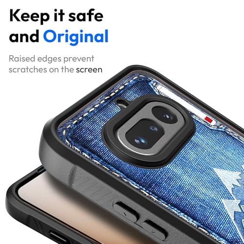Image of KAPAVER Standstone Back Cover Case for Nothing Phone 4a | Nothing Phone 4a Back Cover (Denim Adventure)