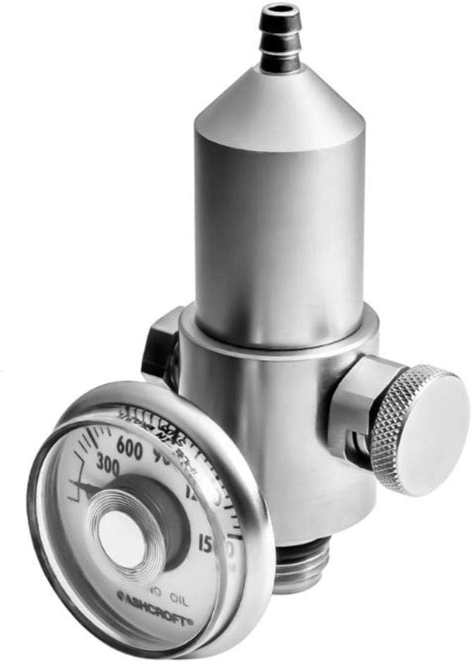 Airgas® Single Stage 1000 psi Brass Plated Non-Corrosive Cylinder Regulator With Valve CGA-C10 (1 lpm Preset Flow)