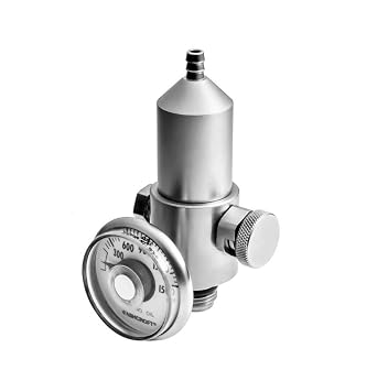 Airgas Single Stage 1000 psi Brass Plated Non-Corrosive Cylinder Regulator with Valve CGA-C10 1 lpm Preset Flow