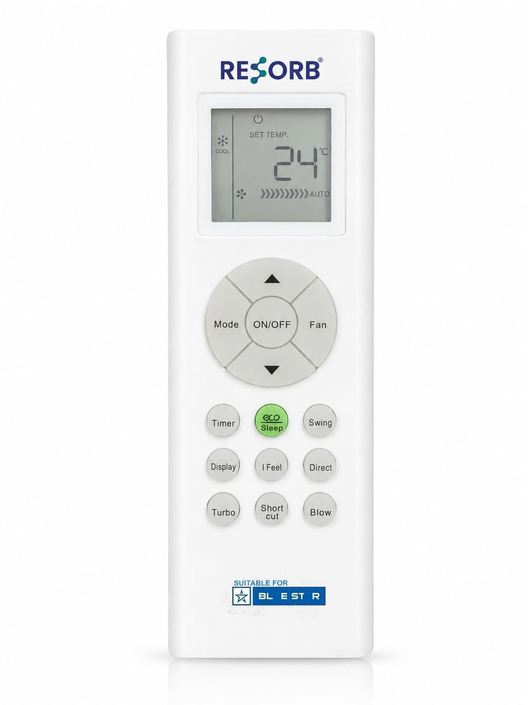 Original AC Remote Compatible Blue Star Split & Window Air Conditioner RG66Y2/BGEF | Eco Sleep Turbo iFeel Swing Functions | IR Replacement Remote | White | RE 201B-picture-27