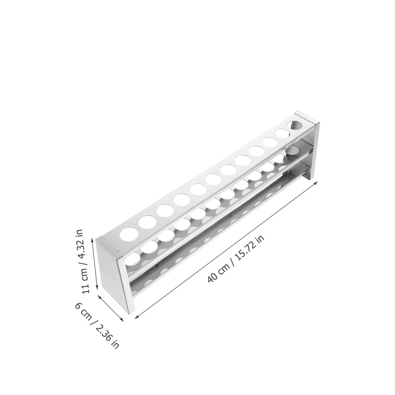Portaprovette 12 Fori in Acciaio Inox Supporto da Laboratorio | Superficie Liscia, Facile da Trasportare, per Imprese Industriali e Minerarie, College