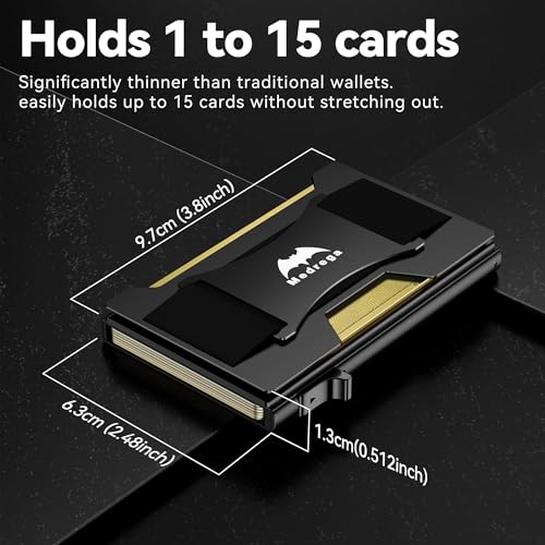 Smart Wallet for Men Slim Minimalist: Metal Pop Up Wallet - RFID Front Pocket Credit Card Holder - Gift for Male Husband at Anniversay Brithday3