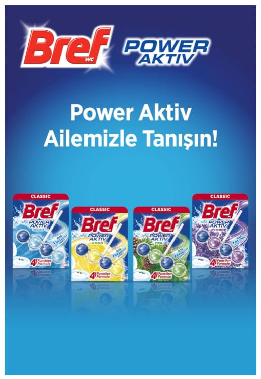 Bref Power Active Çam ve Lavanta Kokulu 4'lü Klozet Bloğu 4 x 50 g, Çam & Lavanta 4