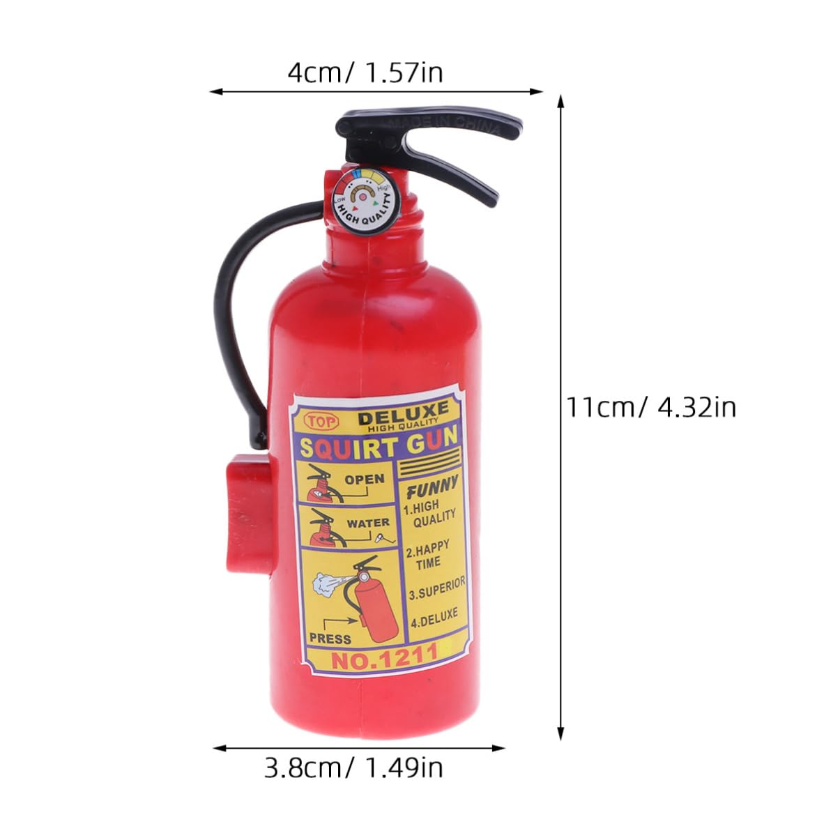 HEMOTON Fire Extinguisher Squirter Water Spray Toy Funny Water Extinguisher with Realistic Design -Fun Outdoor Summer Toy - Great Fireman Firefighter Accessories for Kids Cosplay Props