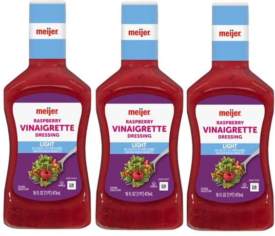 Light Raspberry Vinaigrette Salad Dressing (Pack Of 3 Bottles), 16 oz. Each Bottle