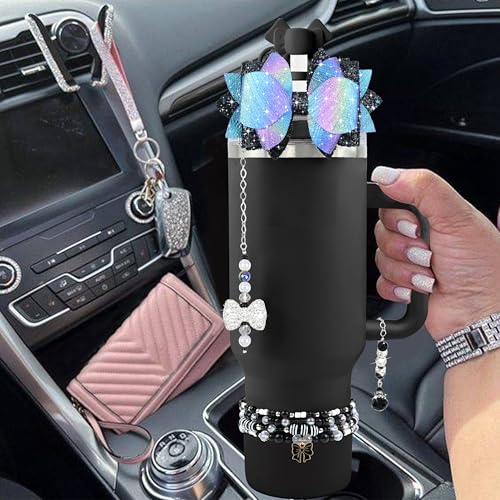 Hpebl 9PCS Accessories for Stanley Cup 30 40oz Tumbler Accessories, Black - image 5