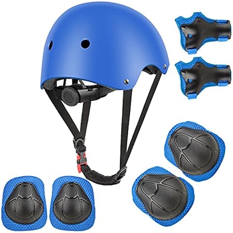 Waysroma Protecciones Patines Niños Conjunto Infantil con Casco Rodilleras y Coderas Ajustables Cover