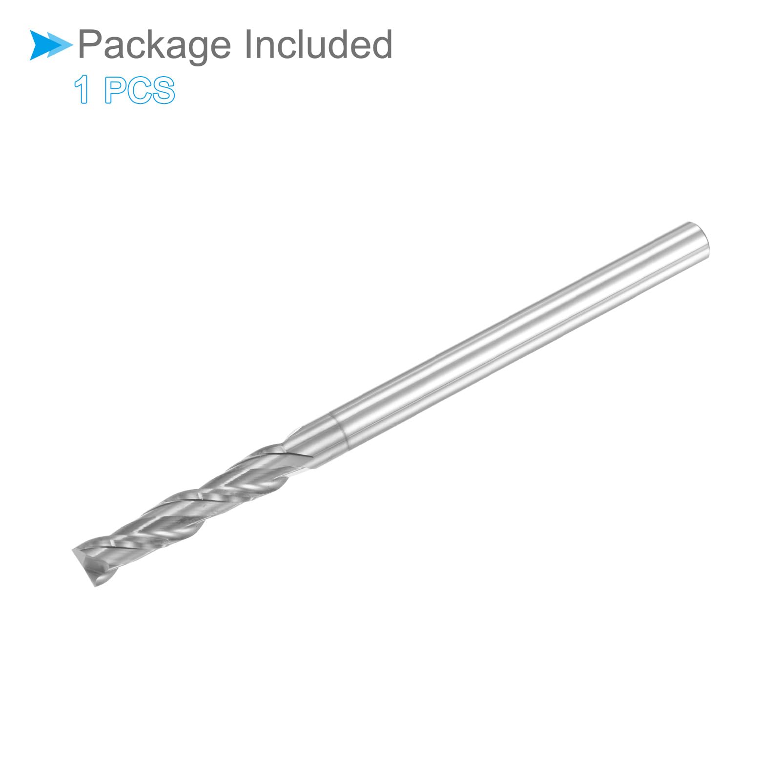 Fraise à Bout Carré, 6mm x 30mm de Coupe, Queue de 6mm, Carbure de Tungstène Micro-Grain M30, 2 Flûtes pour Fraiseuse CNC