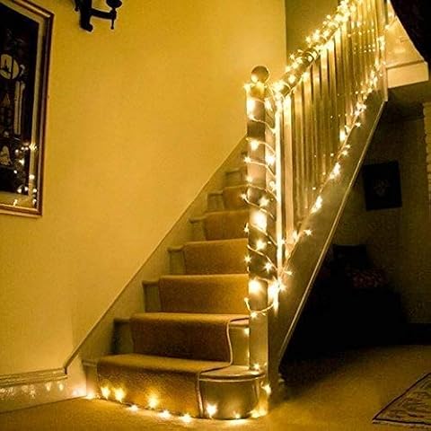 Uping 200 LED Waterproof String Lights, 8 Modes Dimable Fairy Lights, Water Resistant Plug in Decorative Lights for Outdoor and Indoor 22m Cover