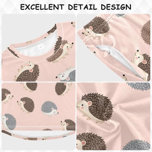 Pajama Set Long Sleeve,Soft Sleepwear Crewneck Loungewear 2 Piece PJ Underwear Set 3-8T3