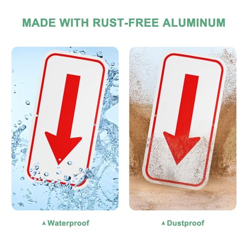 M METERXITY 4-Pack Red Arrow Signs - Image 4