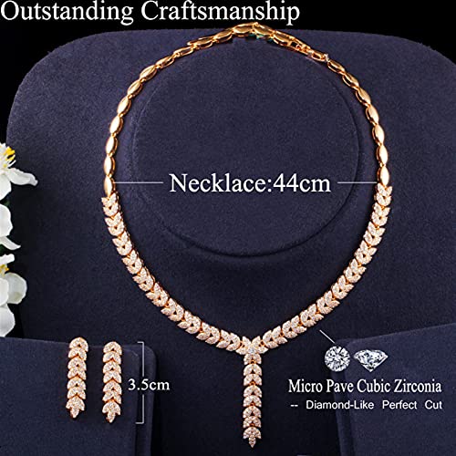 Conjuntos de joyas para novias de boda como regalo especial de compromiso con collar brillante 4