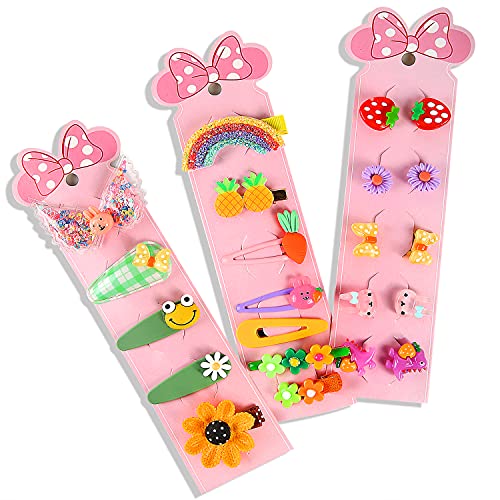 XinLongTong 22 Pieces of Cute Girl Hair Clips Baby Hair Accessories Hair Rope. Suitable for Toddlers Girls Children Baby Girls Teenagers Press Button Hair Clips (Style 4)
