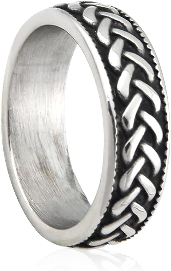 BAVIPOWER Viking Celtic Knot Ring Eternity Love Friendship Stainless Steel Triquetra Claddagh Jewelry for Men Women - Image 2