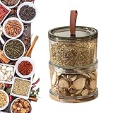 Gvblkq Gewürzbehälter, transparent, Polypropylen, luftdicht, stapelbar, 450 ml, platzsparendes Design, langlebig und einfacher Zugriff, ideal für Zuhause, Geschirrtheke, Schrank, Familienküche