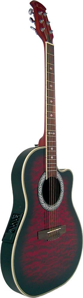 Blue Moon BG-26CE-R Electro Acoustic Guitar - Red