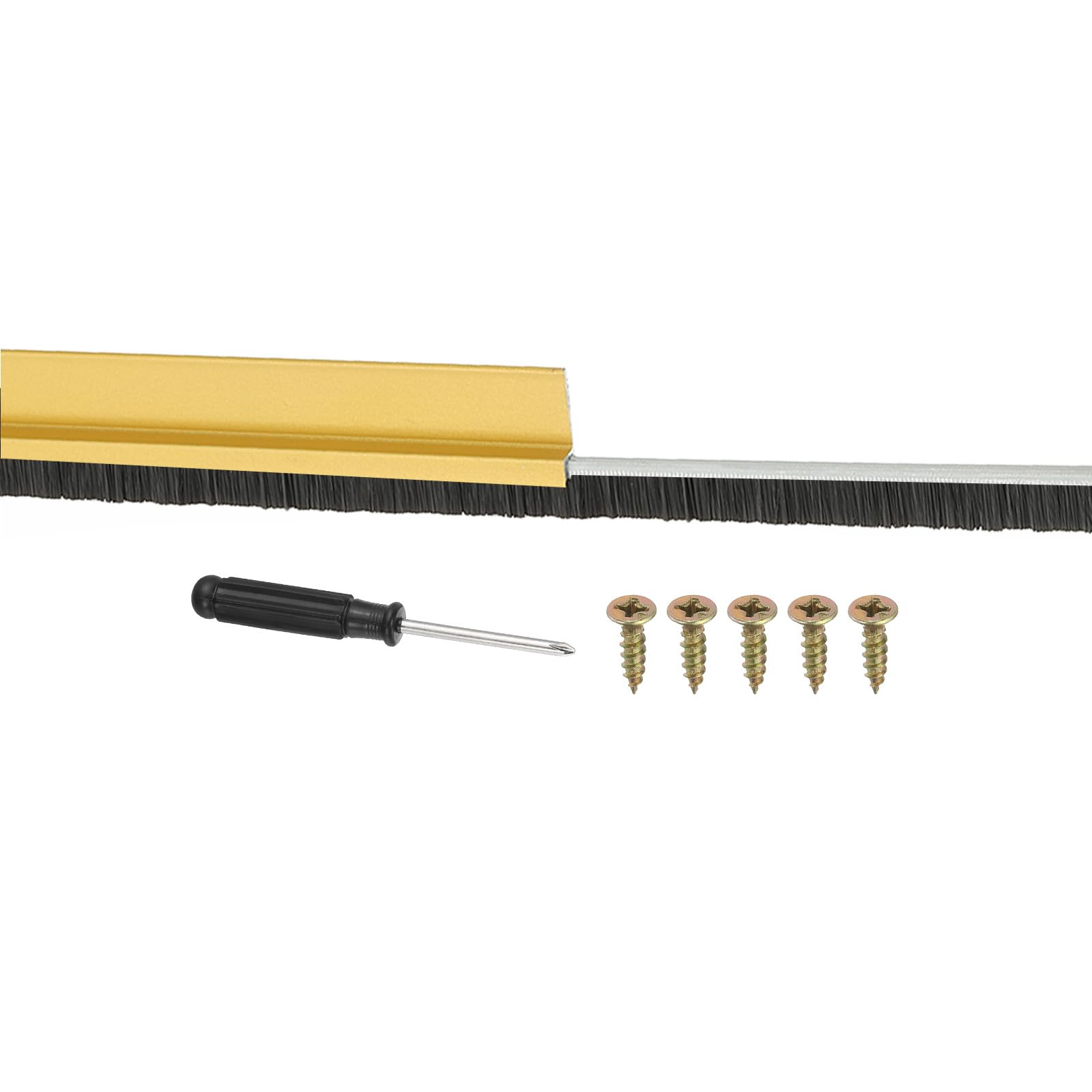 PATIKIL Door Brush Sweeps 0.39" Bristles x 47.24" Long
