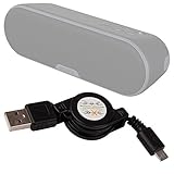 DURAGADGET Cable MicroUSB Retráctil para Altavoz Sony SRS-XB2