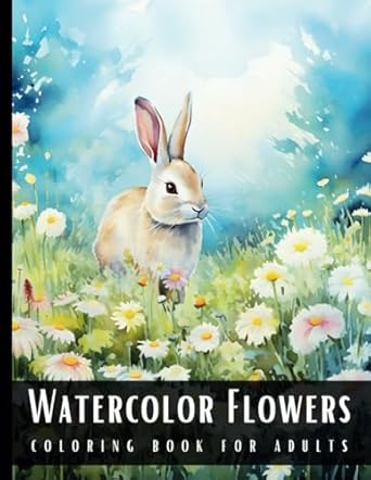 Amazon.com: Watercolor Coloring Book for Adults: Large Print Stress ...