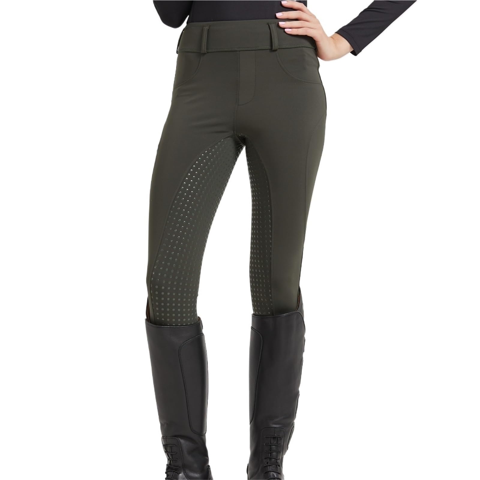 Pantalones de equitación Pantalones de equitación Profesionales de Silicona Antideslizantes for Ciclismo y Deportes de equitación, Ideales for exámenes ecuestres.(Wine Red,L)