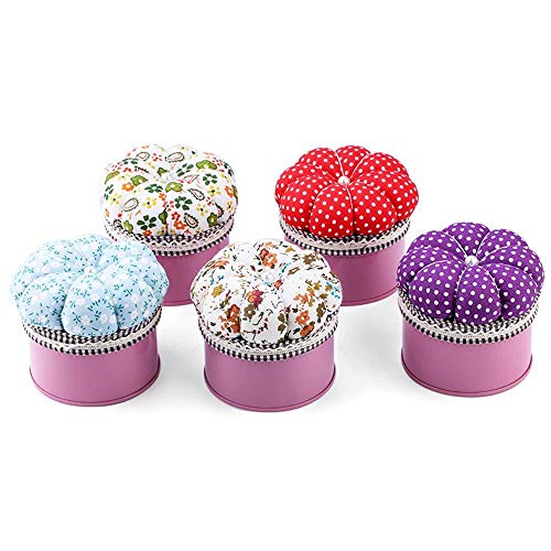 Mntt Needle Pin,Pincushion For Cross Stitch Needlework Fabric Pumpkin Shape Storage Box Pin Cushion Needle Holder Sewing Pillow(3) #TOP6