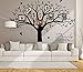 Family Tree Wall Decal - 'Family Like Branches On A Tree' Quote Lettering Wall Sticker for Bedroom Decoration (Black)