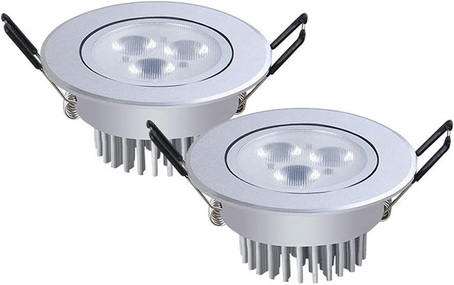 Recessed Downlight Warm White 3000K 3W Spotlight Recessed Ceiling Light Fixture Picture Display Accent Lamp Bedroom Living Room Decoration Wash Wall Lamps AC 110-240V Integrated