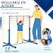 Imagen de HOMCOM Barra de Gimnasia para Niños de +3 Años Barra de Entrenamiento con Altura Ajustable 92-150 cm Barra Horizontal de Gimnasia Carga 75 kg 194x121x150 cm Azul