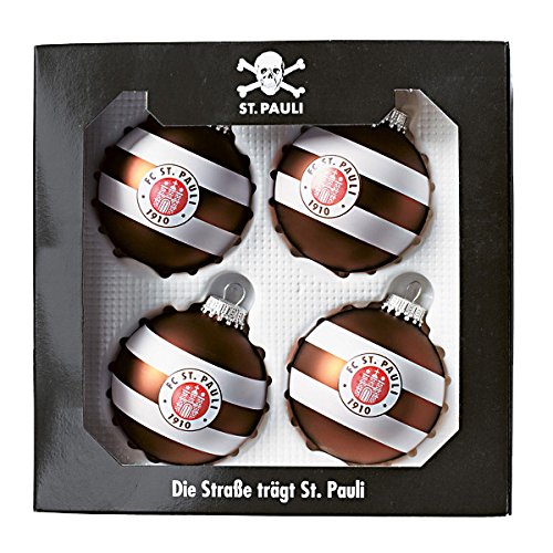 1.FC St. Pauli – Logo Christbaumkugeln 4er Set