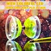 Chinese Yoyo Diabolo Set Includes 5 Inch Colorful LED Diabolo Light Up with 2 Pieces Diabolos Sticks, 1 Piece String and 1 Piece Net Bag for Fun Christmas Gifts (Yellow)
