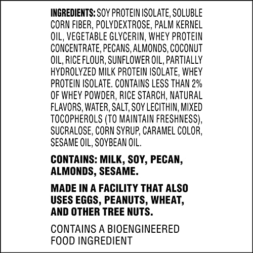Image of Atkins Vanilla Pecan Crisp Protein Meal Bar, High Fiber, 1g Sugar, 4g Net Carb Meal Replacement, Keto Friendly, 12 Count