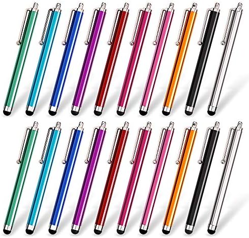 homEdge Stylus Set of 20 Pack, Universal Capacitive Touch Screen Stylus Compatible with iPad, iPhone, Samsung, Kindle Touch, Compatible with All Device with Capacitive Touch Screen – 10 Color