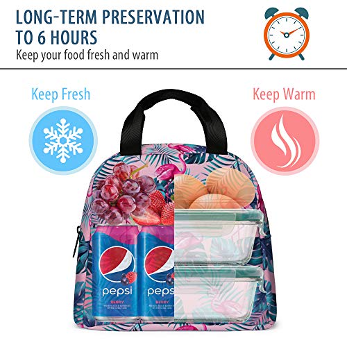 Lunch Bag For Kids, Cute Insulated Kids Lunch Box Container Reusable Cooler Lunch Tote Bag For Children Girls And Boys, School Picnic Travel Outdoors(Hot Pink With Flamingo) #TOP2