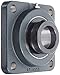 Browning VF4E-227 Normal-Duty Flange Unit, 4 Bolt, Eccentric Lock, Regreasable, Contact and Flinger Seal, Cast Iron, Inch, 1-11/16" Bore, 4-1/8" Bolt Hole Spacing Width, 5-3/8" Overall Width