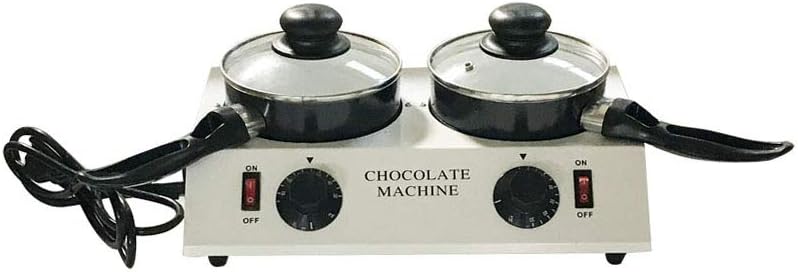 TECHTONGDA Chocolate Tempering Melting Machine Adjustable Temperature Mini with 2 pots