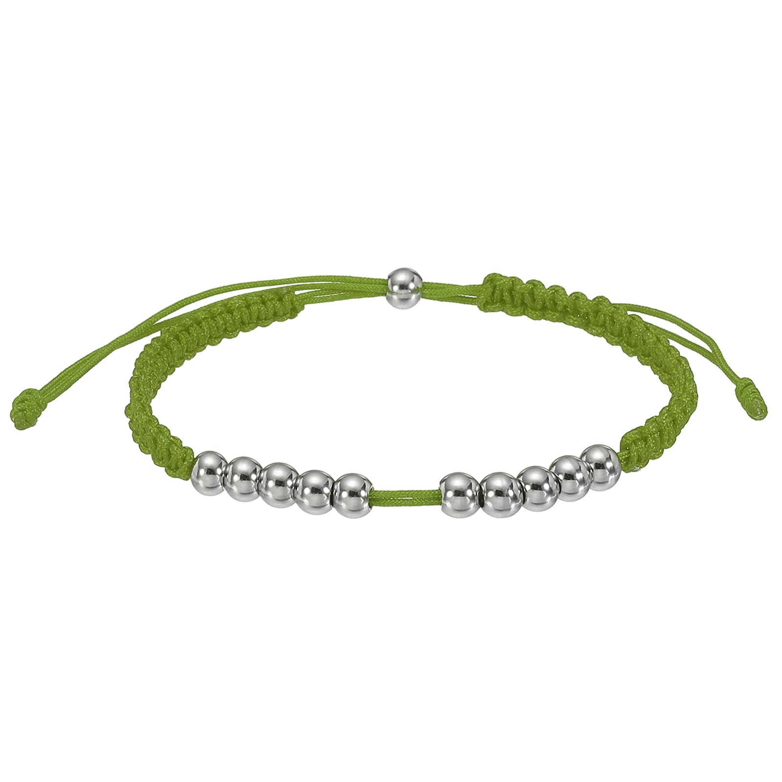 YELARXI Golf Stroke Counter Bracelet, Score Counter Bead Bracelet, Resizable 16-28cm Stainless Steel Bead Golf Score Tracking Fit for Women Men Golfer Stroke Count, Lime