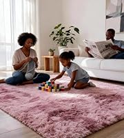 MARATIP Teppich Wohnzimmer 120x160 cm Rosa CarpetSchlafzimmer rutschfest Waschbarer Deko Jugendzimmer Kinderzimmer