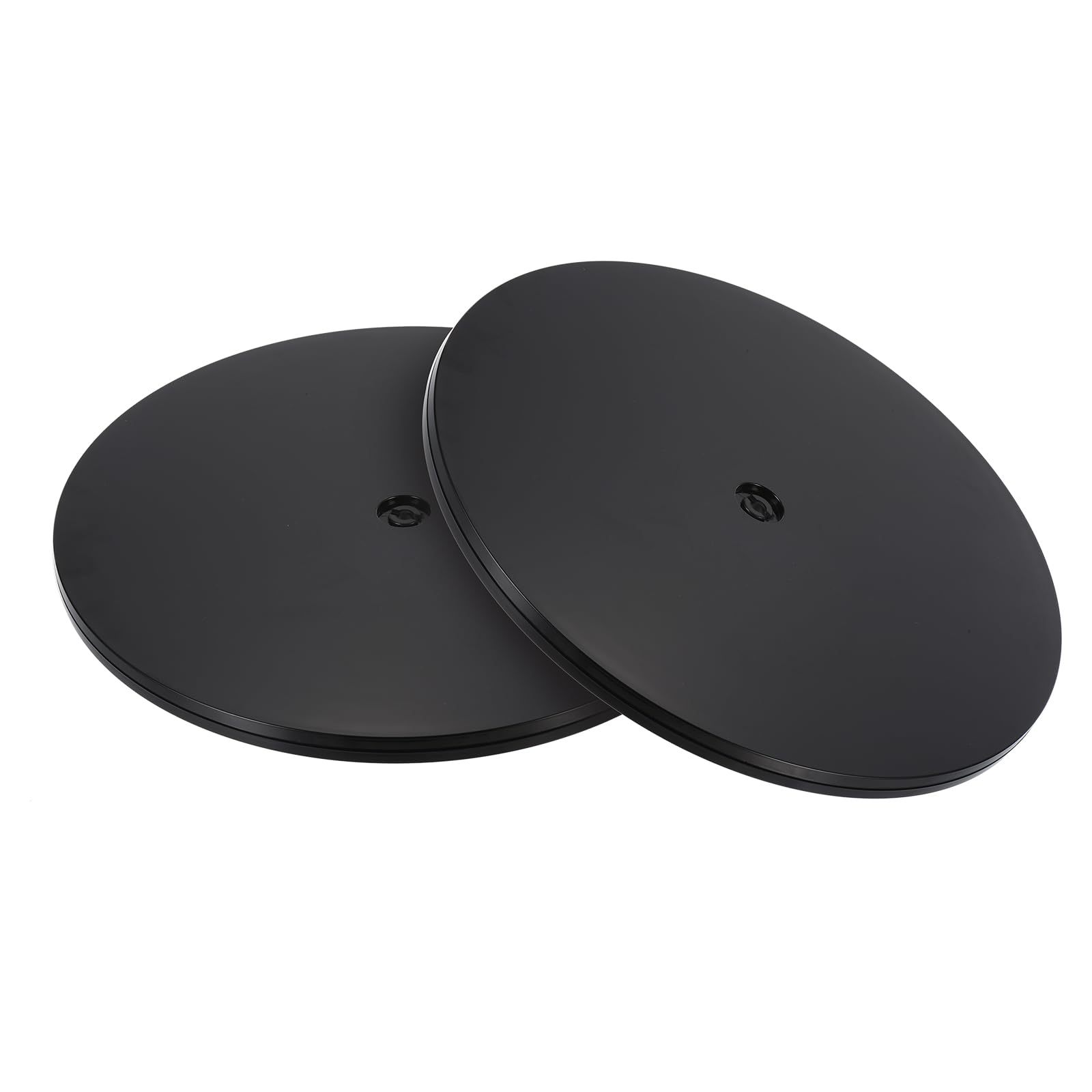 QUARKZMAN Lot de 2 Plateau Tournant Lazy Susan de 12 Pouces (Noir)