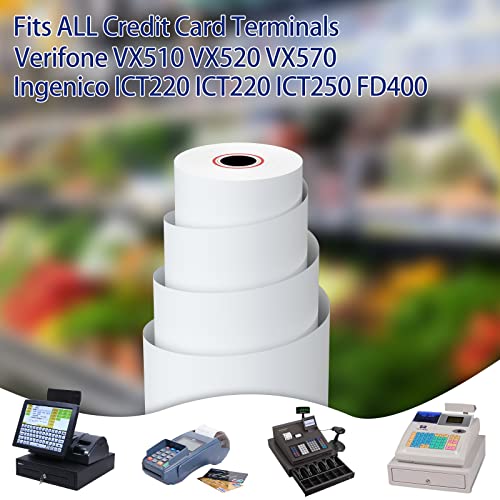 2 1/4'' X 85' Thermal Receipt Paper 10 Rolls, Paprma Pos Paper Cash Register Paper Rolls, Thermal Paper For Square Terminal Credit Card Machine Verifone Vx510 Vx570 Fd50 T4220 #TOP3