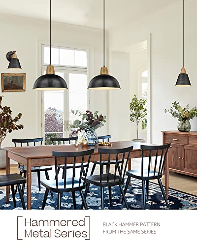 Femila Wall Sconces Set Of 2, 1-Light Matte Black Bathroom Light Fixtures, Modern Single Vanity Light Wall Lamp With Hammered Metal Shade, 4Fg59B-2 Bk #TOP6