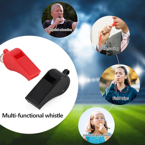 Plume'CHJ 24 silbatos plásticos deportivos con cordón miniatura 4