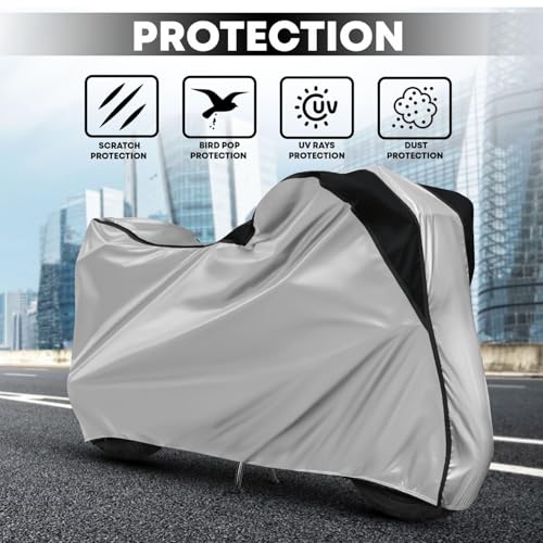 Image of All Weather Protection Two Wheeler Cover for Ola Electric S1 X, Scooter & Scooty | Anti Dust, 100% Water Resistance, Heat Resistant, UV Proof - Triple Stitched | (Black Top Red)
